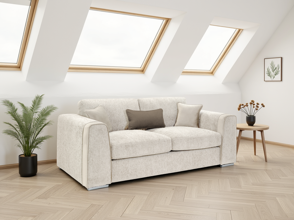 Naples Sofa Beige 3 Seater 3 Seater