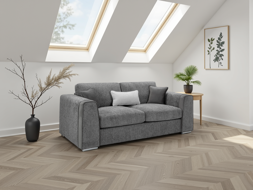 Naples Sofa Grey 3 Seater 3 Seater