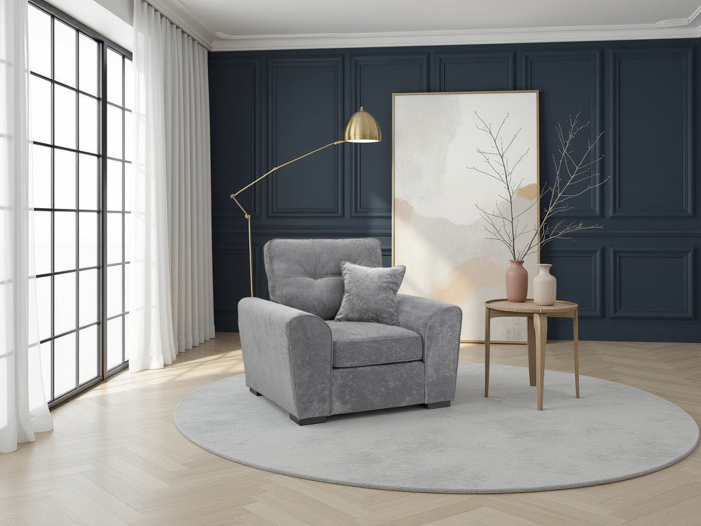 Maxwell Sofa Grey Armchair Armchair