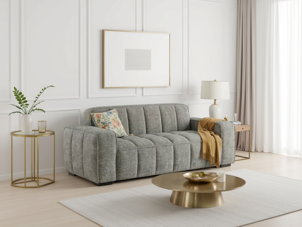 Paris Sofa Grey 3 Seater 3 Seater