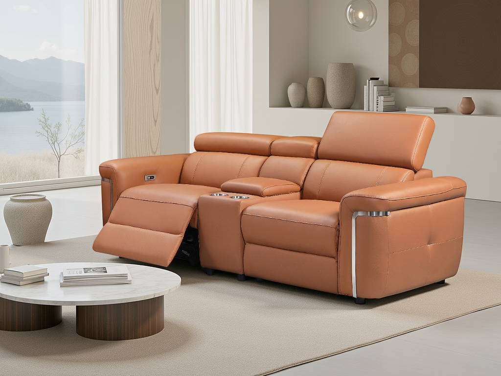 Somerville Electric Recliner Tan Sofa