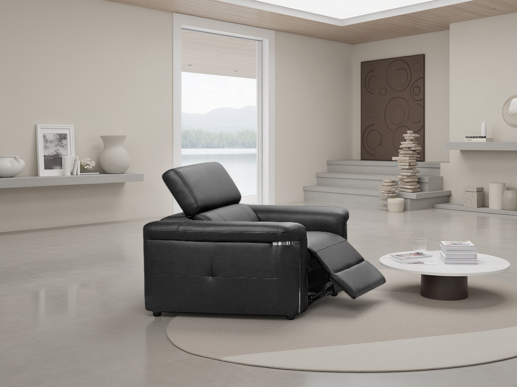 Somerville Electric Recliner Sofa Black Armchair Armchair