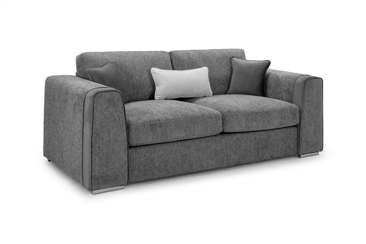 Naples Sofa Grey 3 Seater 3 Seater