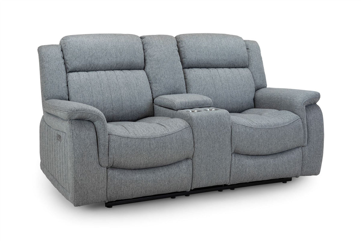 Linden Electric Recliner Grey Sofa