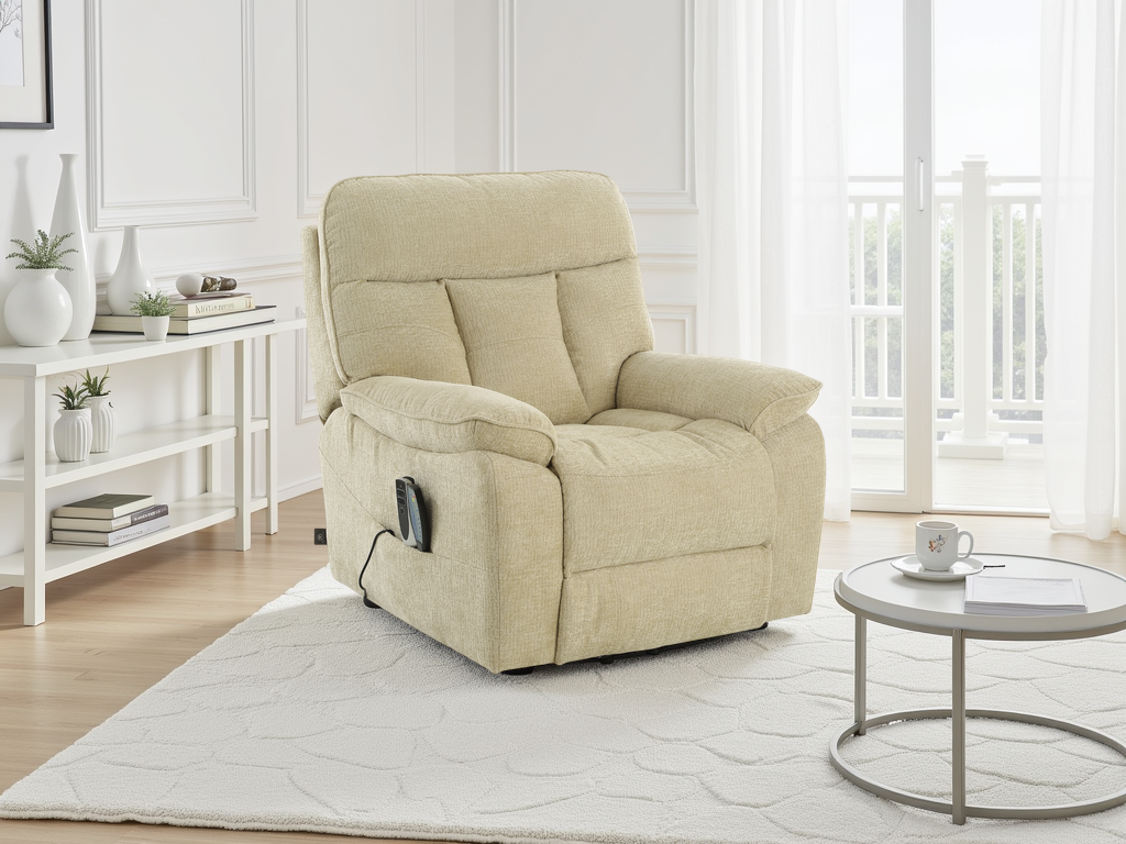 Cornwall Rise and Recline Massage Chair Beige