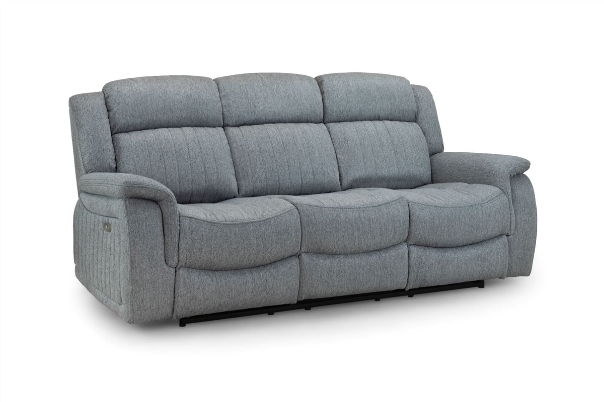 Linden Electric Recliner Sofa Grey 3 Seater 3 Seater