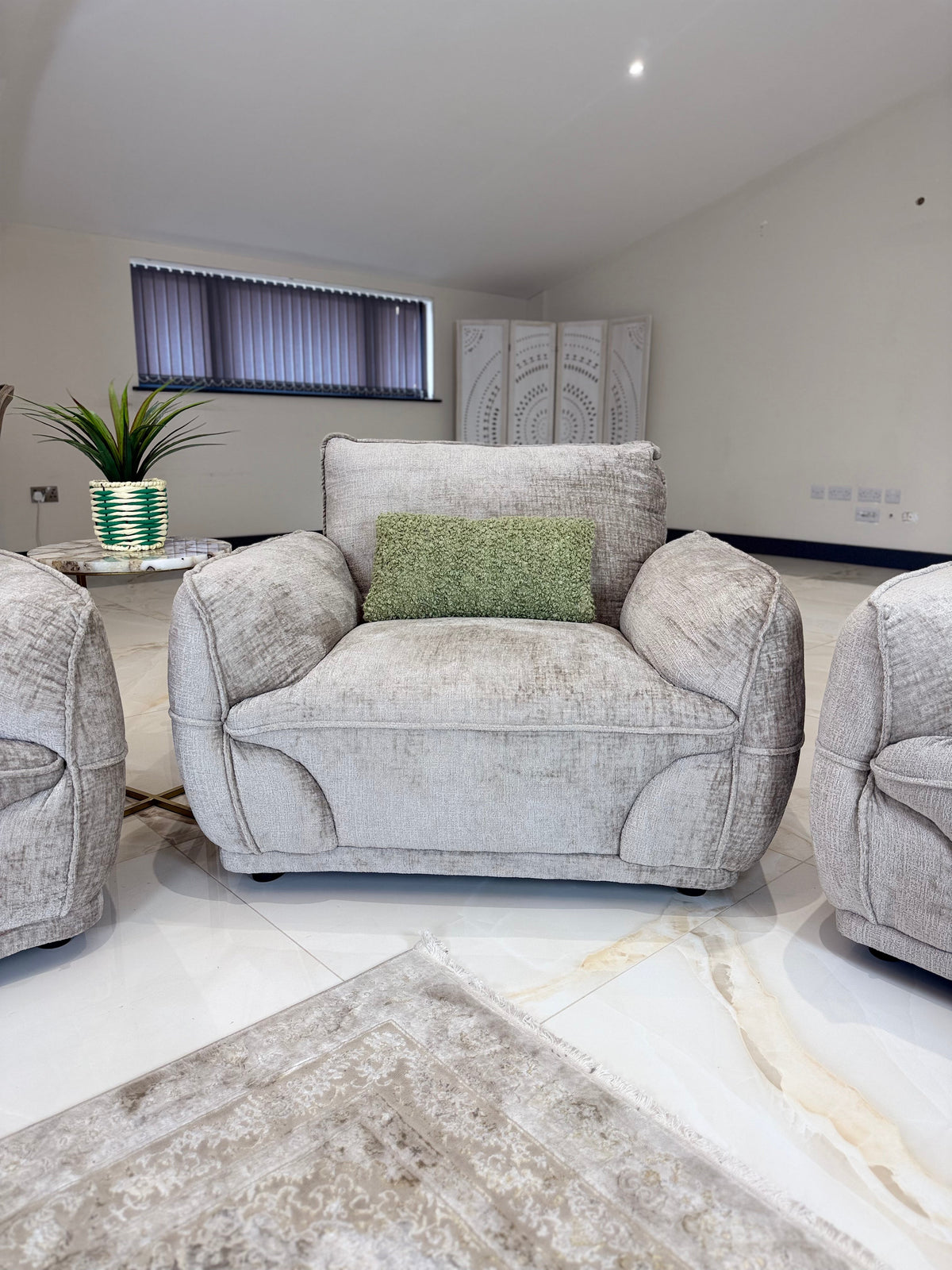 Angelo Beige Sofa - Armchair