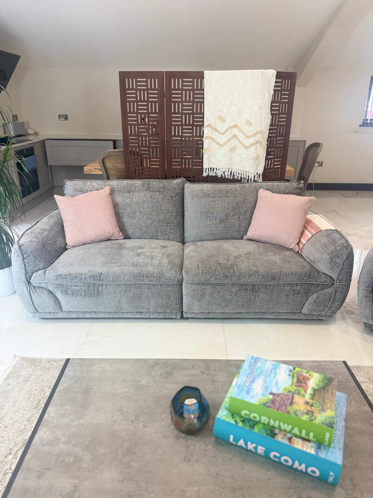 Angelo Grey Sofa - 3 Seater