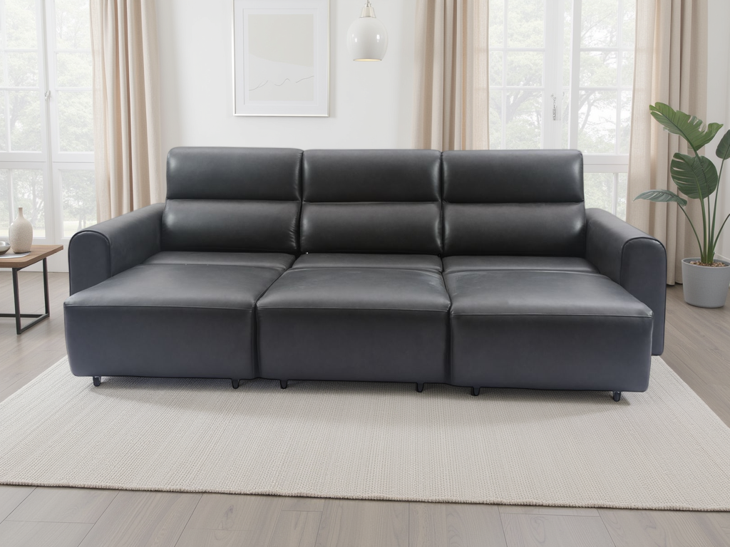 Conway Electric Sofa Black 3 Seater