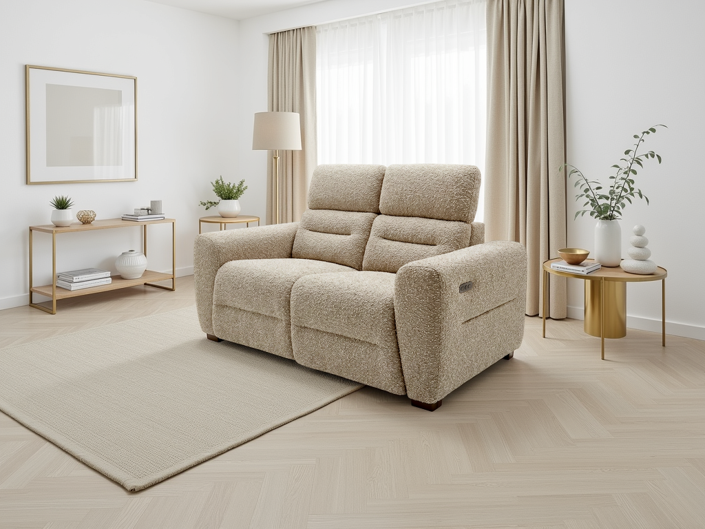 Tokyo Electric Recliner Beige Sofa