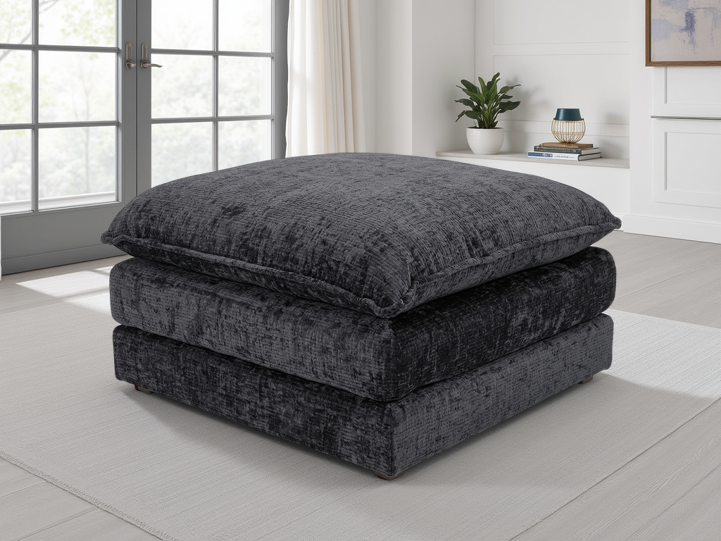Solaya Sofa Black Footstool