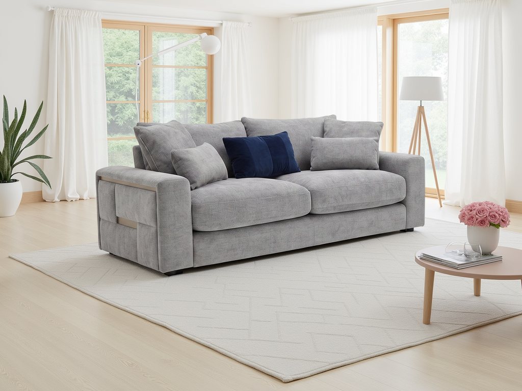 Jupiter Sofa Grey 3 Seater 3 Seater