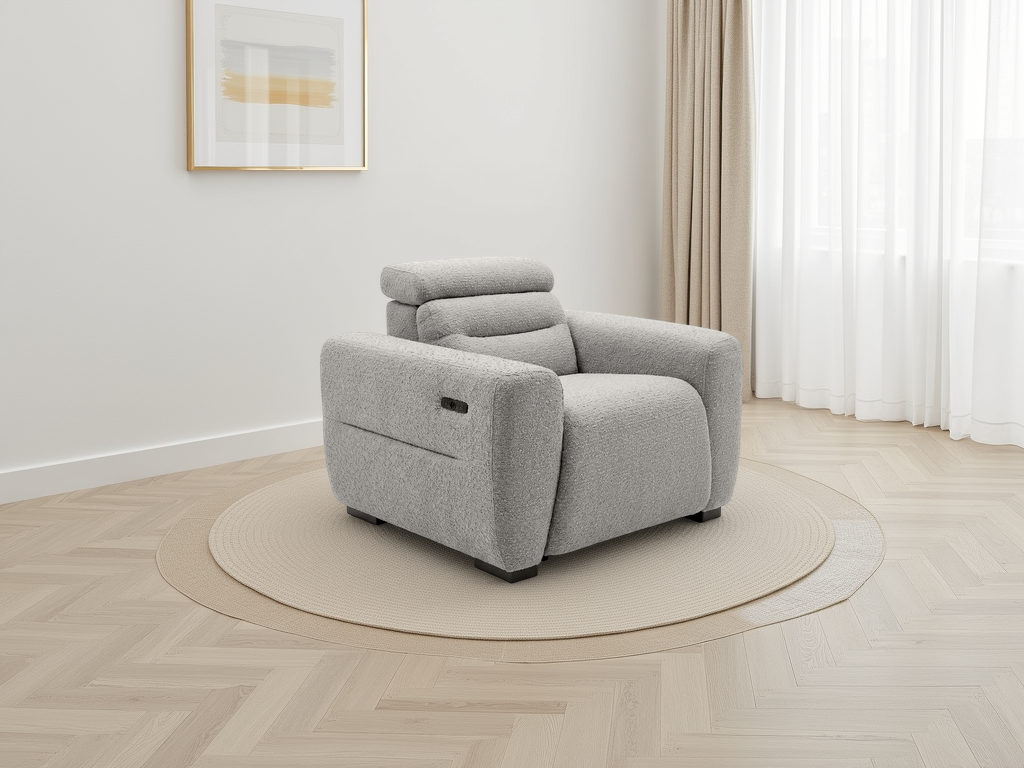 Tokyo Electric Recliner Grey Armchair Armchair