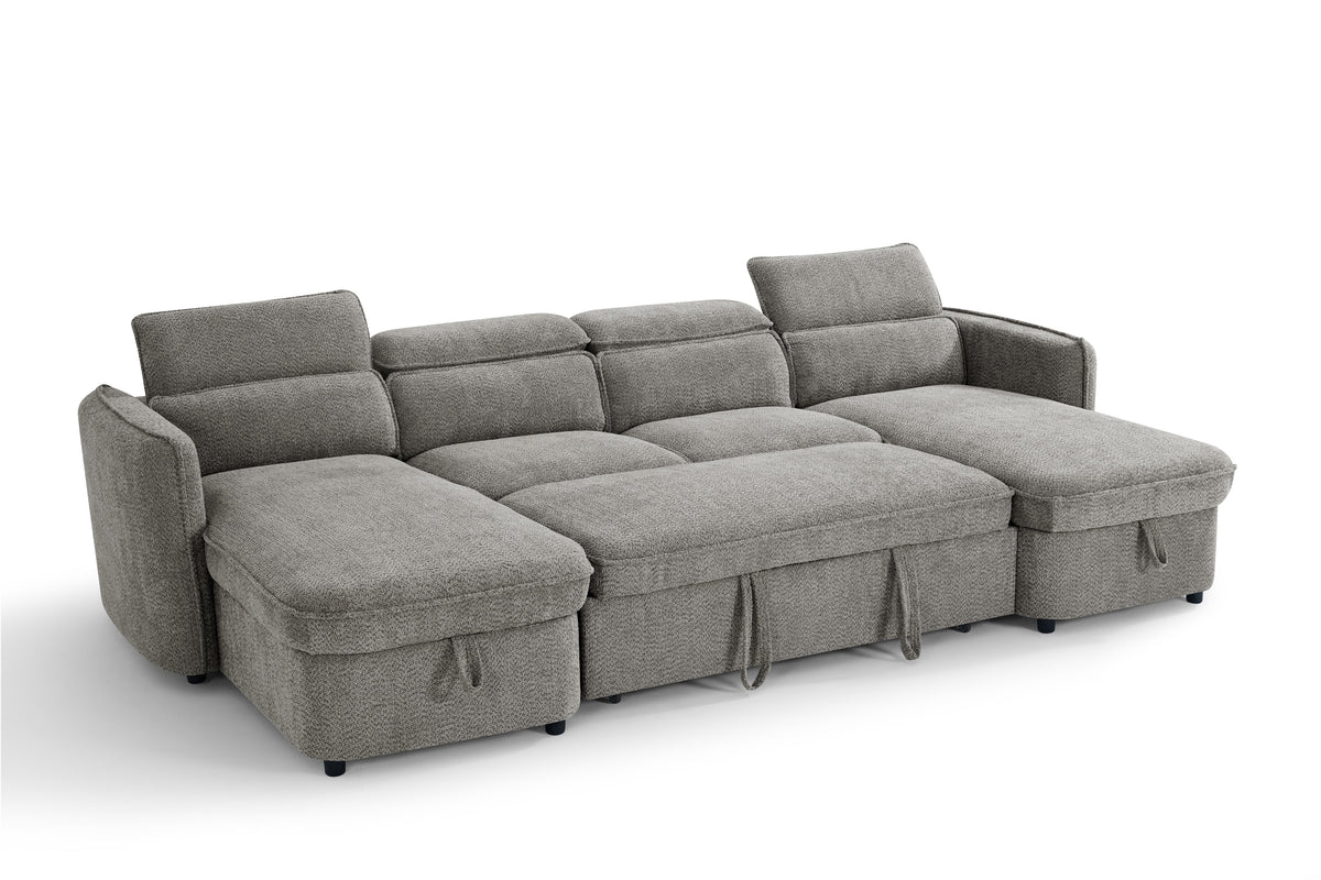 Capri Sofabed Grey U Shape Corner