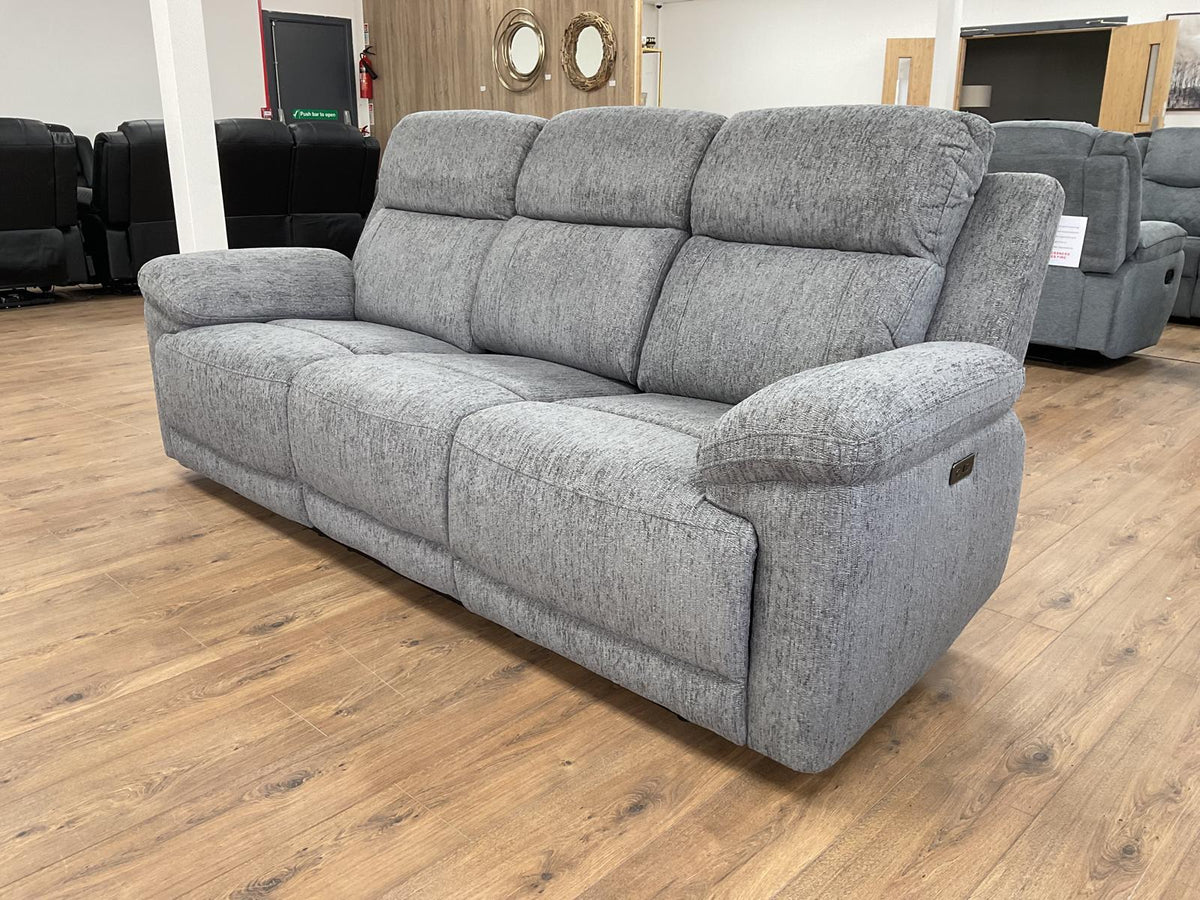 Owen Electric Recliner Sofa Grey 3 Seater 3 Seater