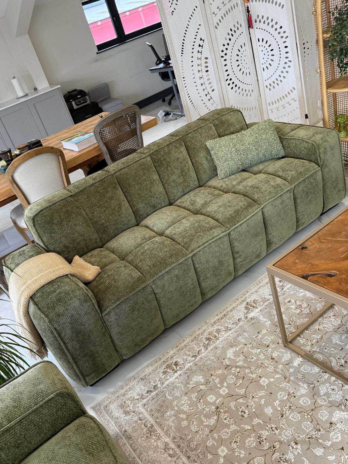 Paris Sofa Olive 3 Seater 3 Seater