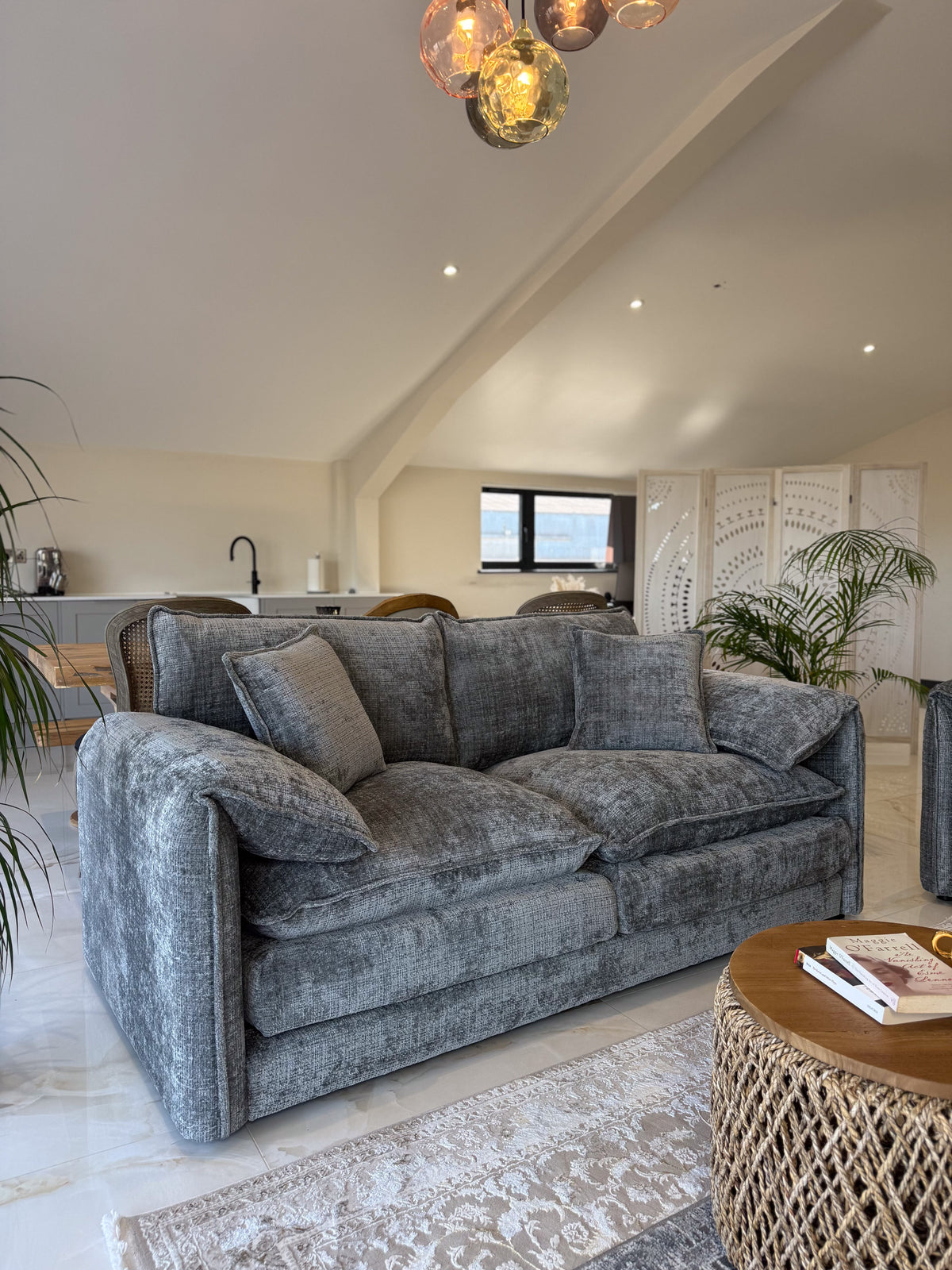 Solaya Sofa Grey 3 Seater 3 Seater