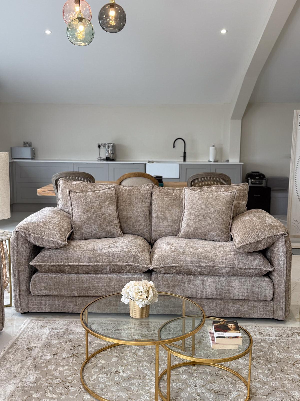 Solaya Sofa Beige 3 Seater 3 Seater