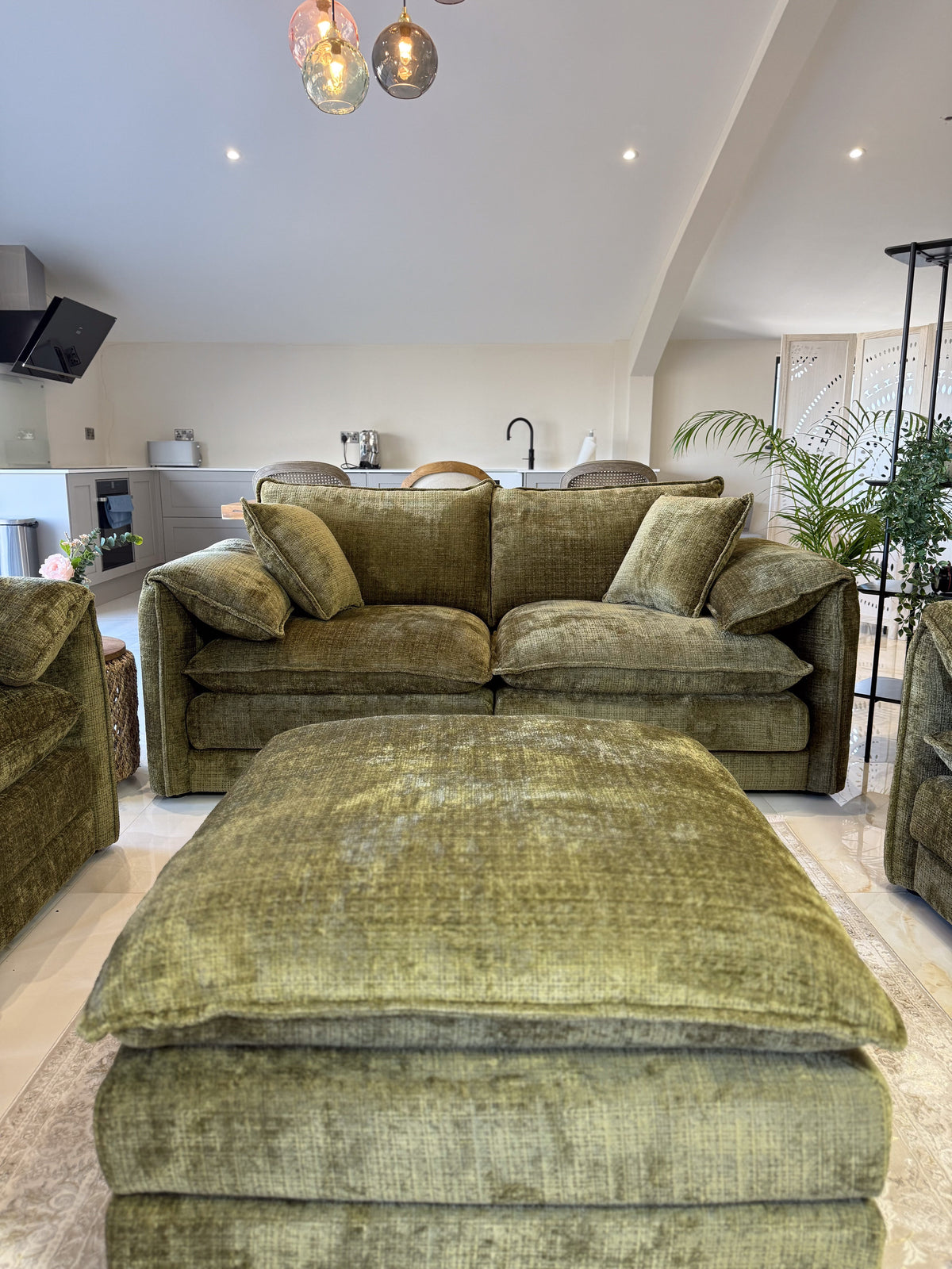 Solaya Sofa Olive 3 Seater 3 Seater