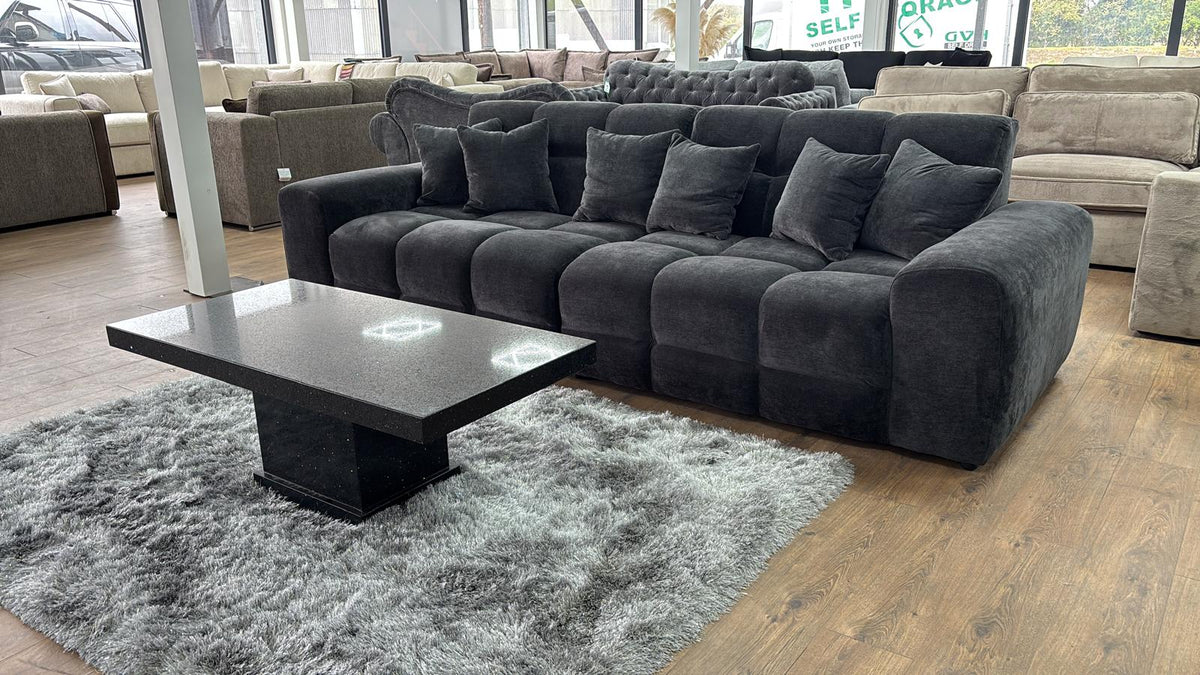 Jacob Sofa Black 4 Seater