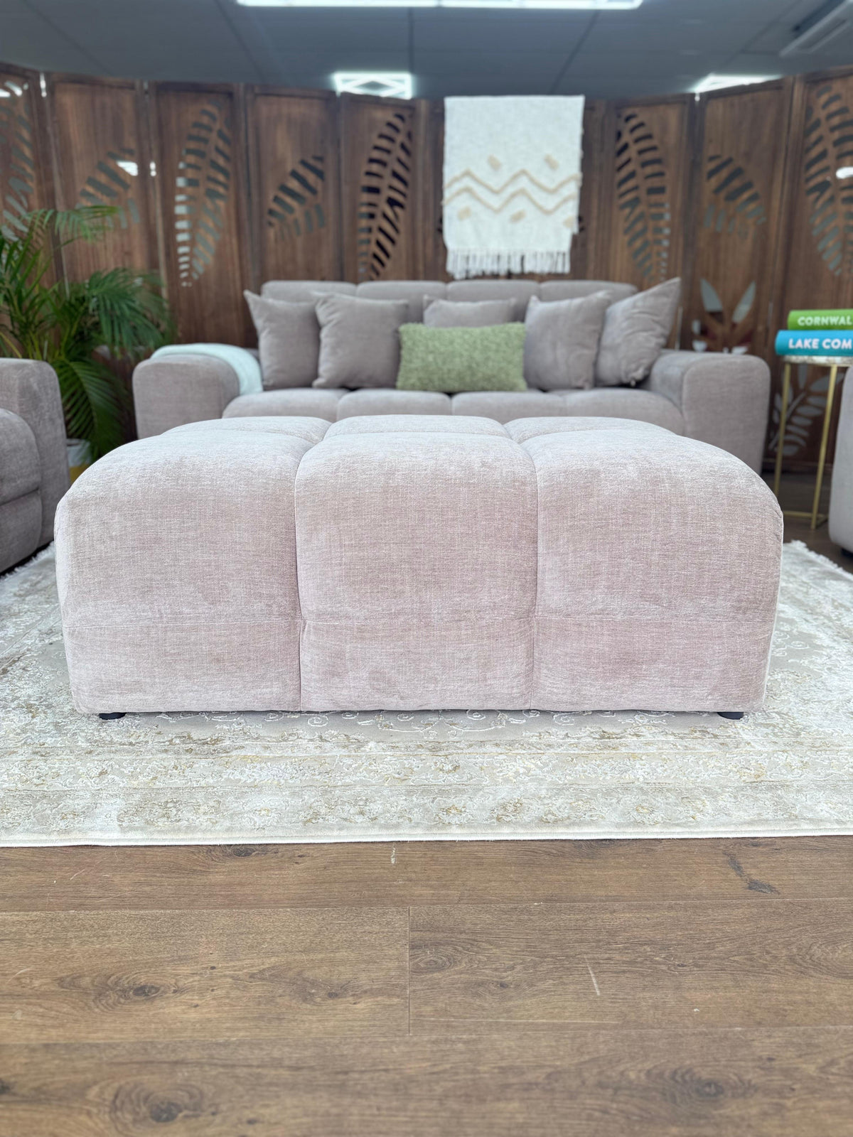 Jacob Sofa Latte Footstool
