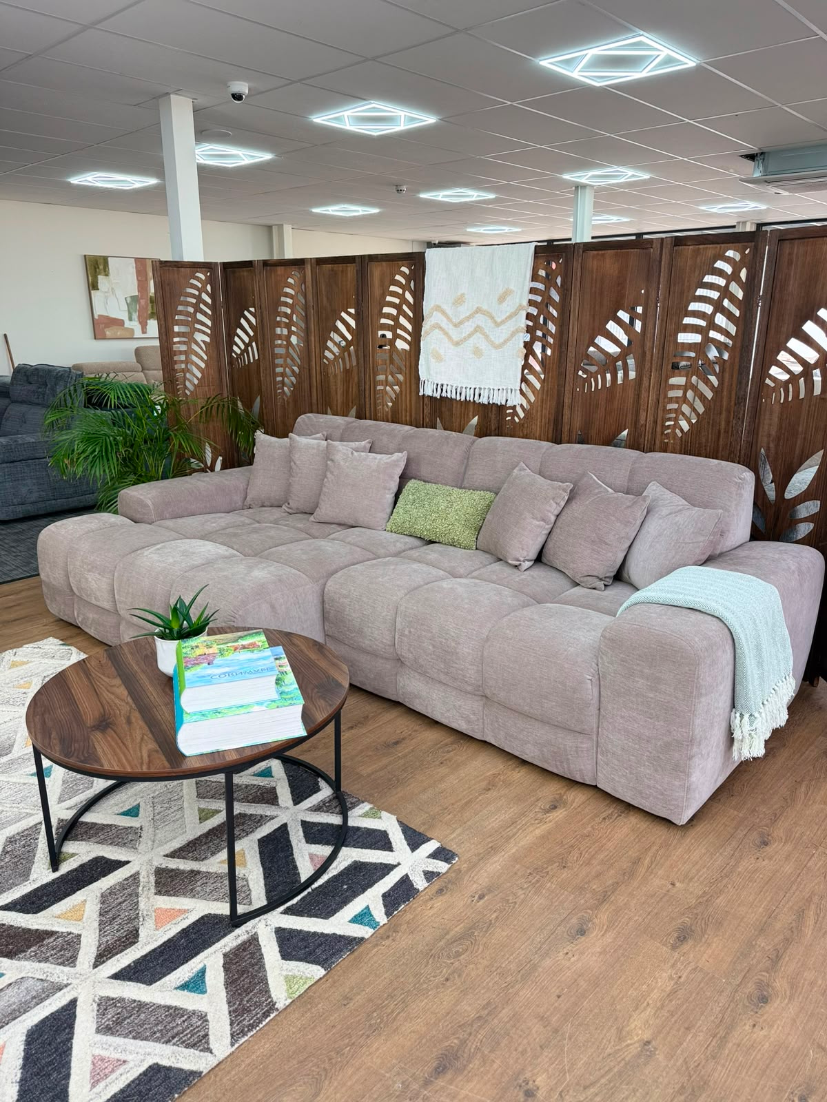 Jacob Sofa Latte Left Hand Facing Corner