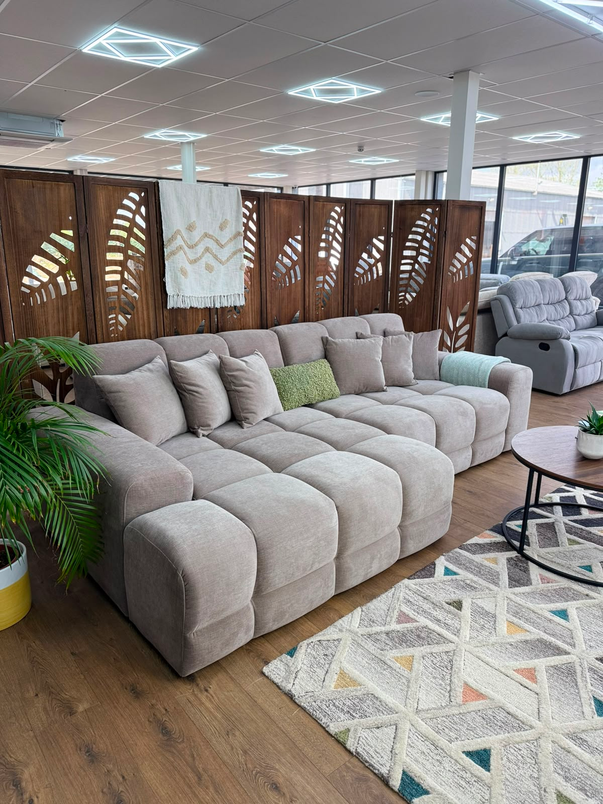 Jacob Sofa Latte Left Hand Facing Corner