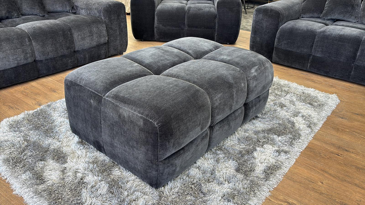 Jacob Sofa Black Footstool