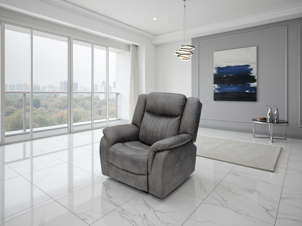 Leon Electric Recliner Sofa Grey Armchair Armchair