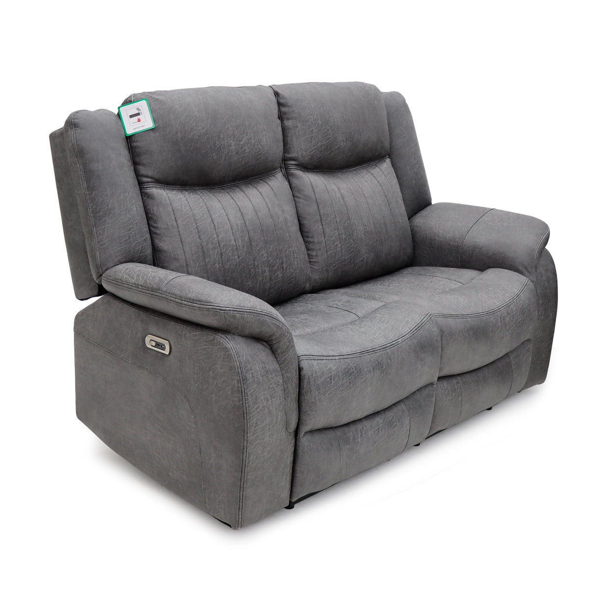 Leon Electric Recliner Grey Sofa