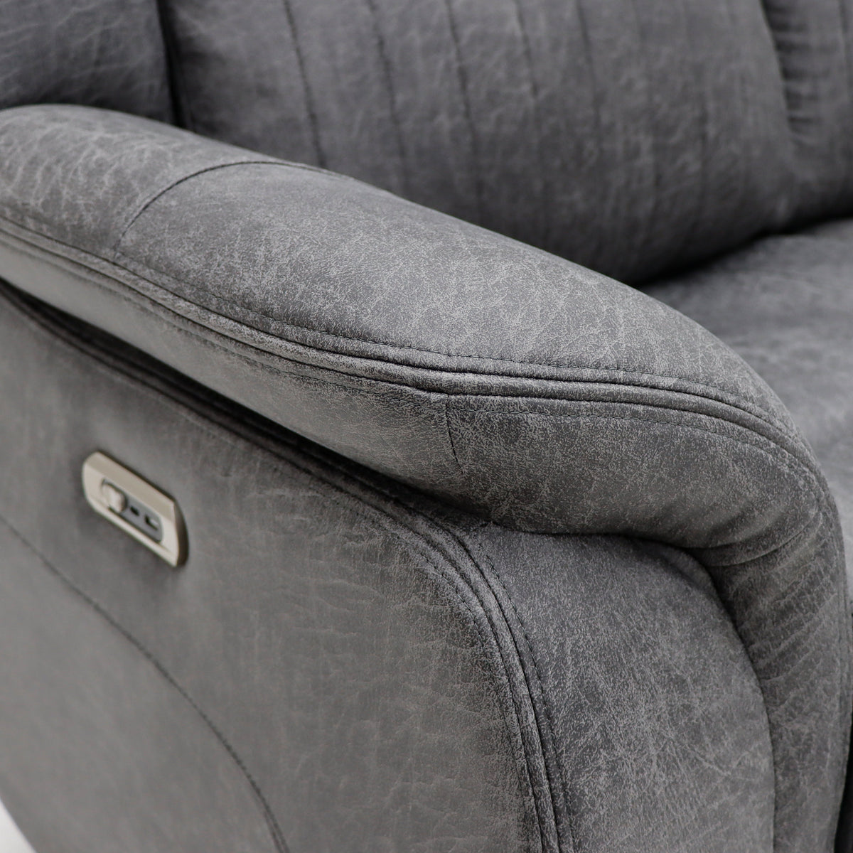 Leon Electric Recliner Sofa Grey 3 Seater 3 Seater