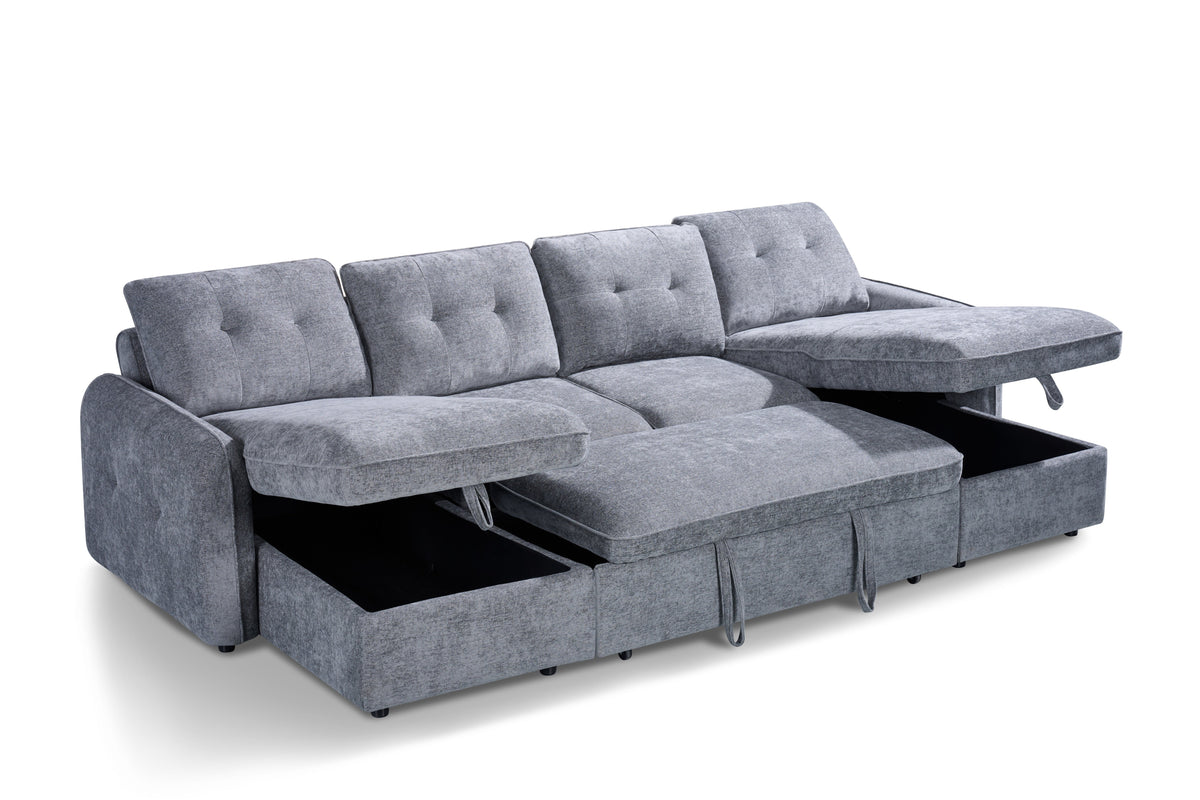 Moscow Sofabed Grey U Shape Corner