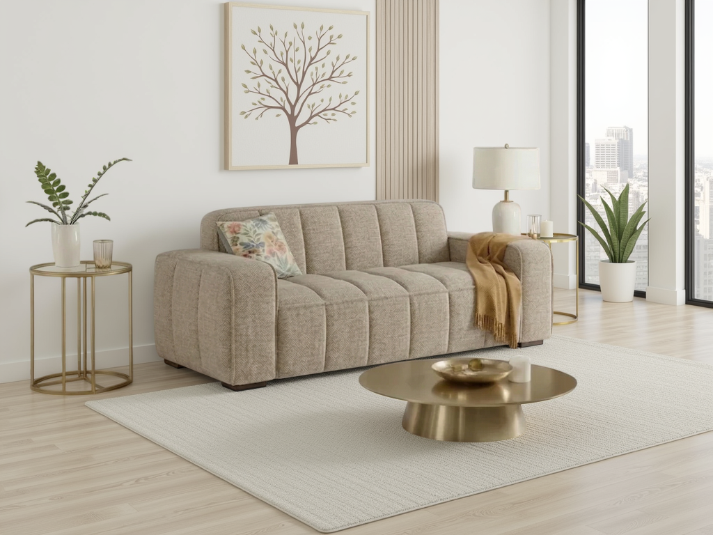 Paris Sofa Beige 3 Seater 3 Seater