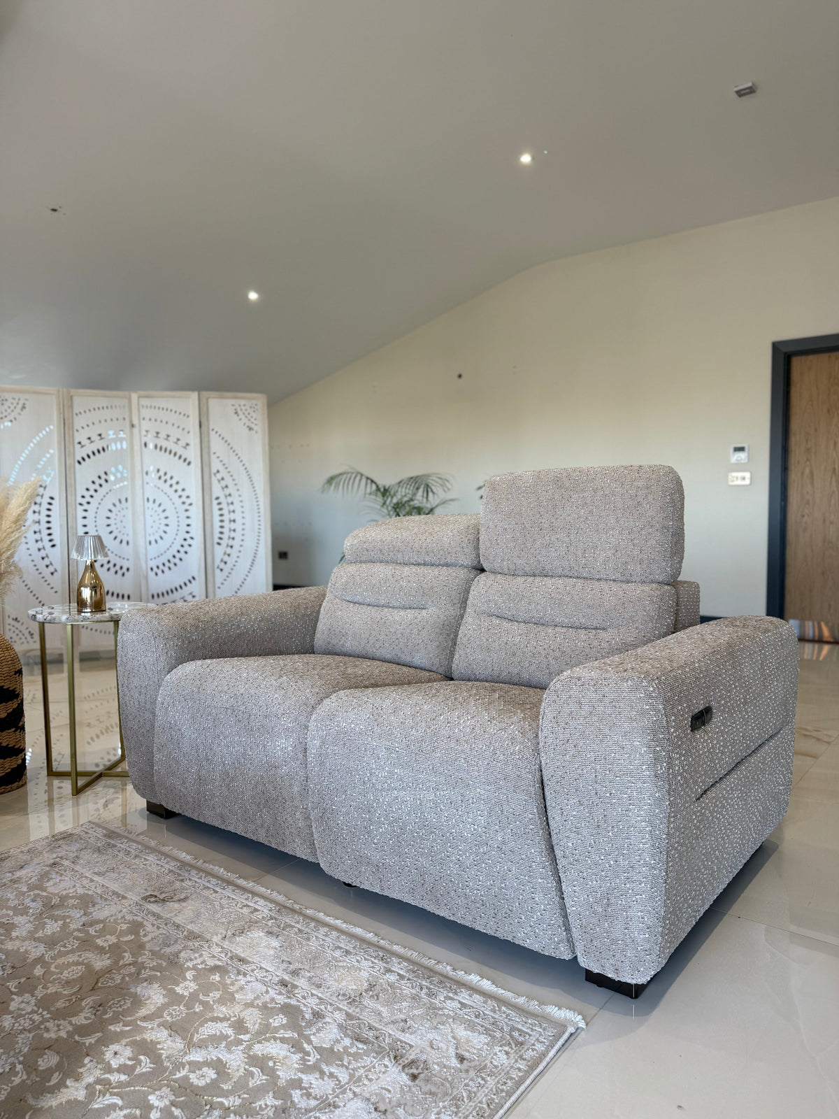 Tokyo Electric Recliner Beige Sofa