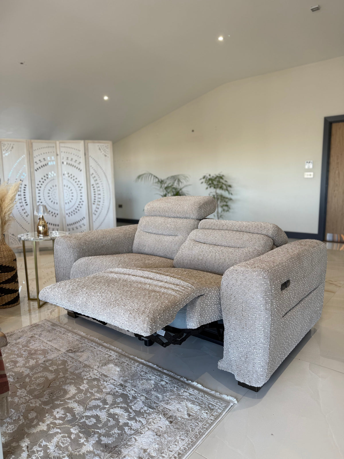 Tokyo Electric Recliner Beige Sofa