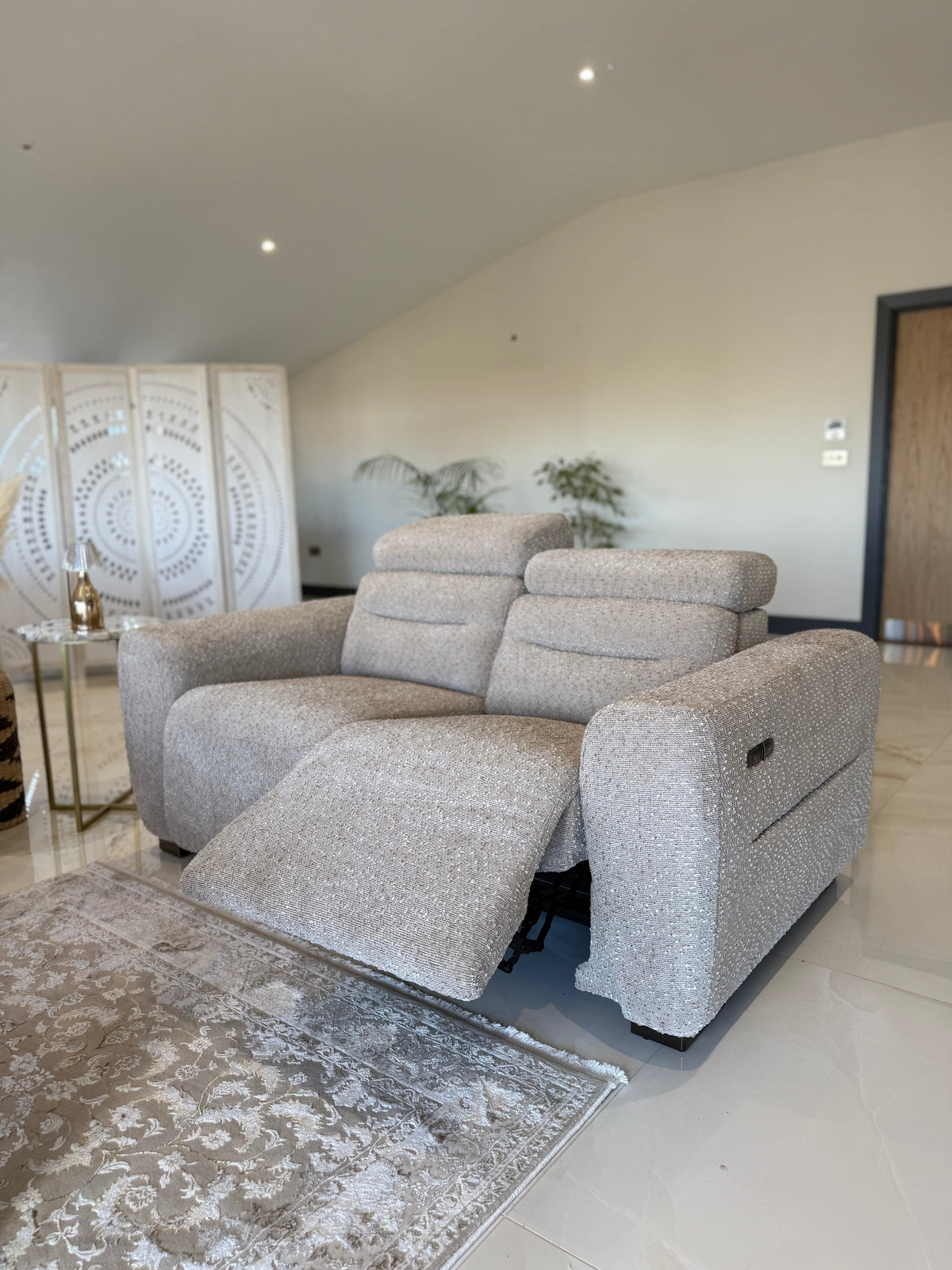 Tokyo Electric Recliner Beige Sofa