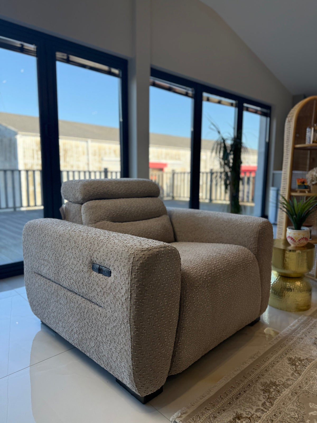Tokyo Electric Recliner Beige Armchair Armchair