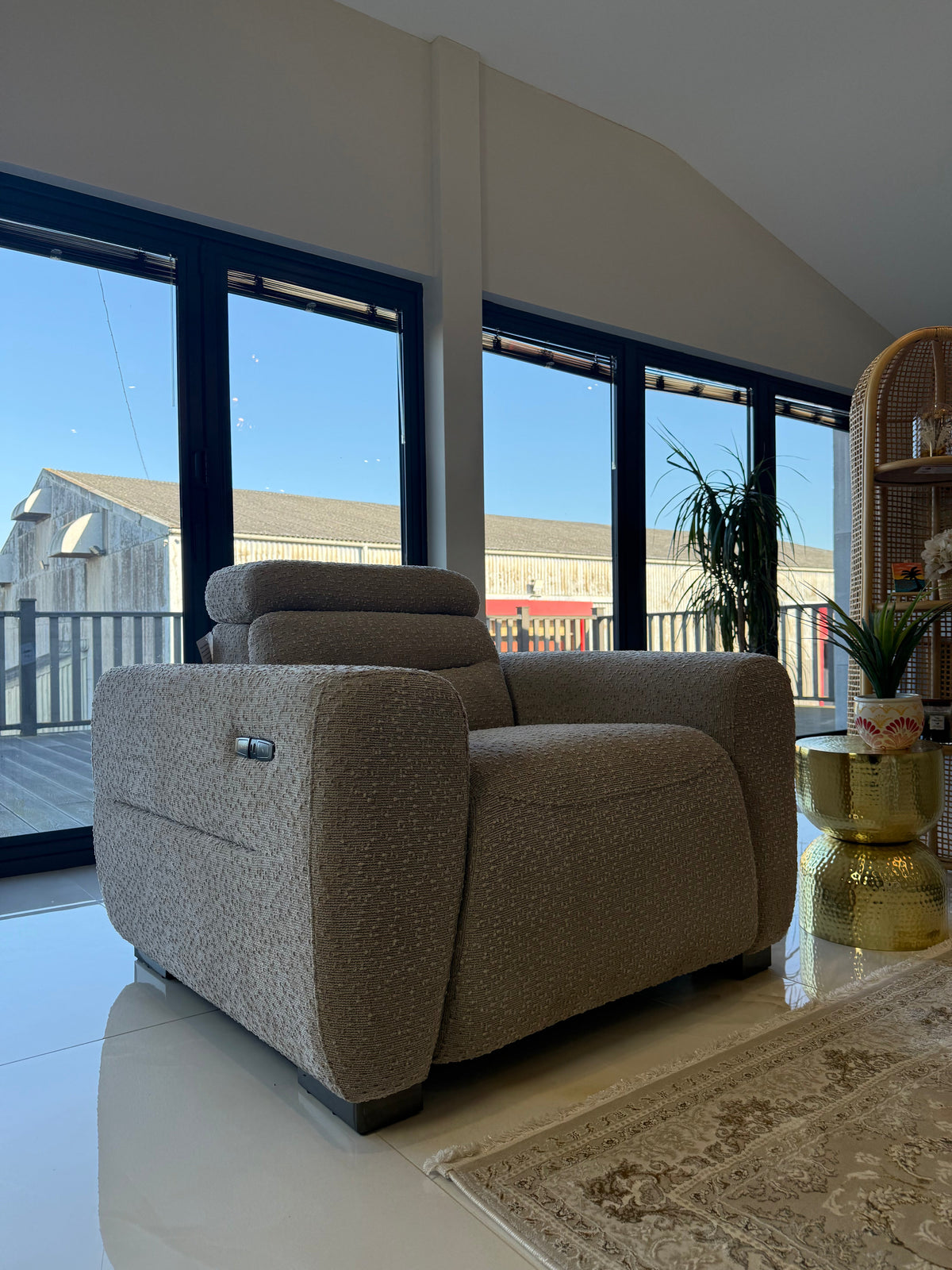Tokyo Electric Recliner Beige Armchair Armchair