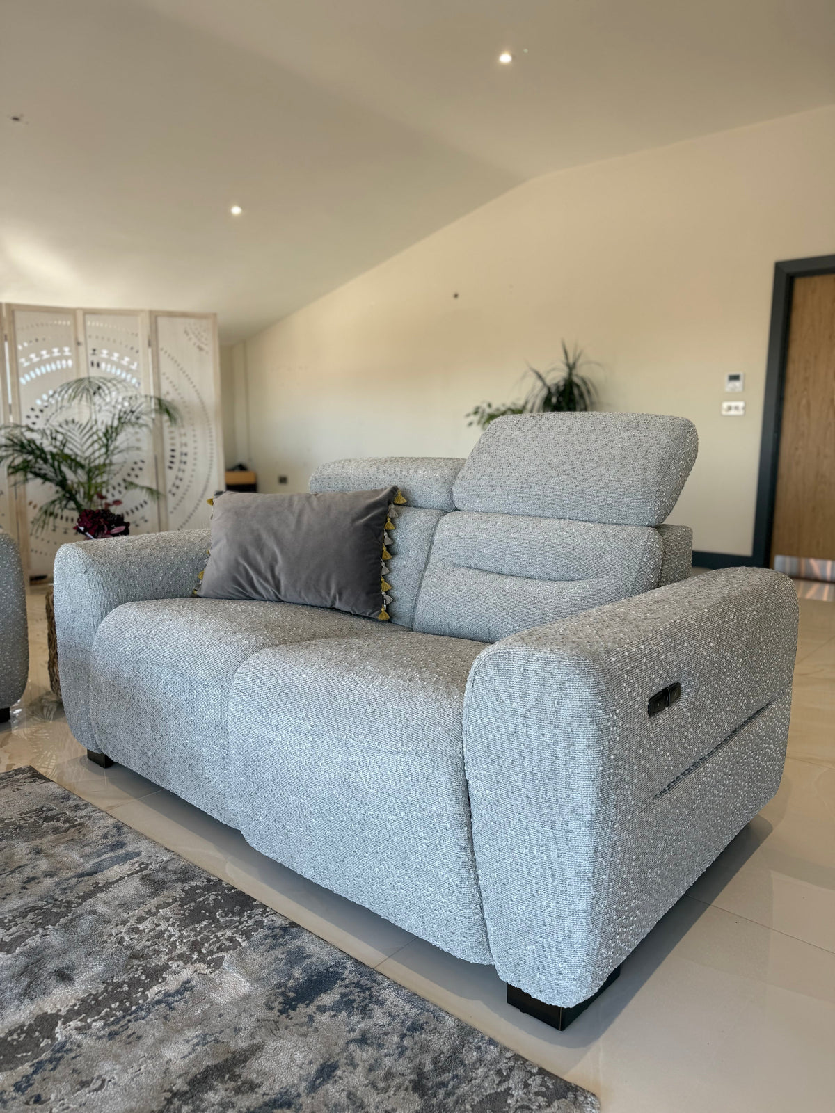 Tokyo Electric Recliner Grey Sofa