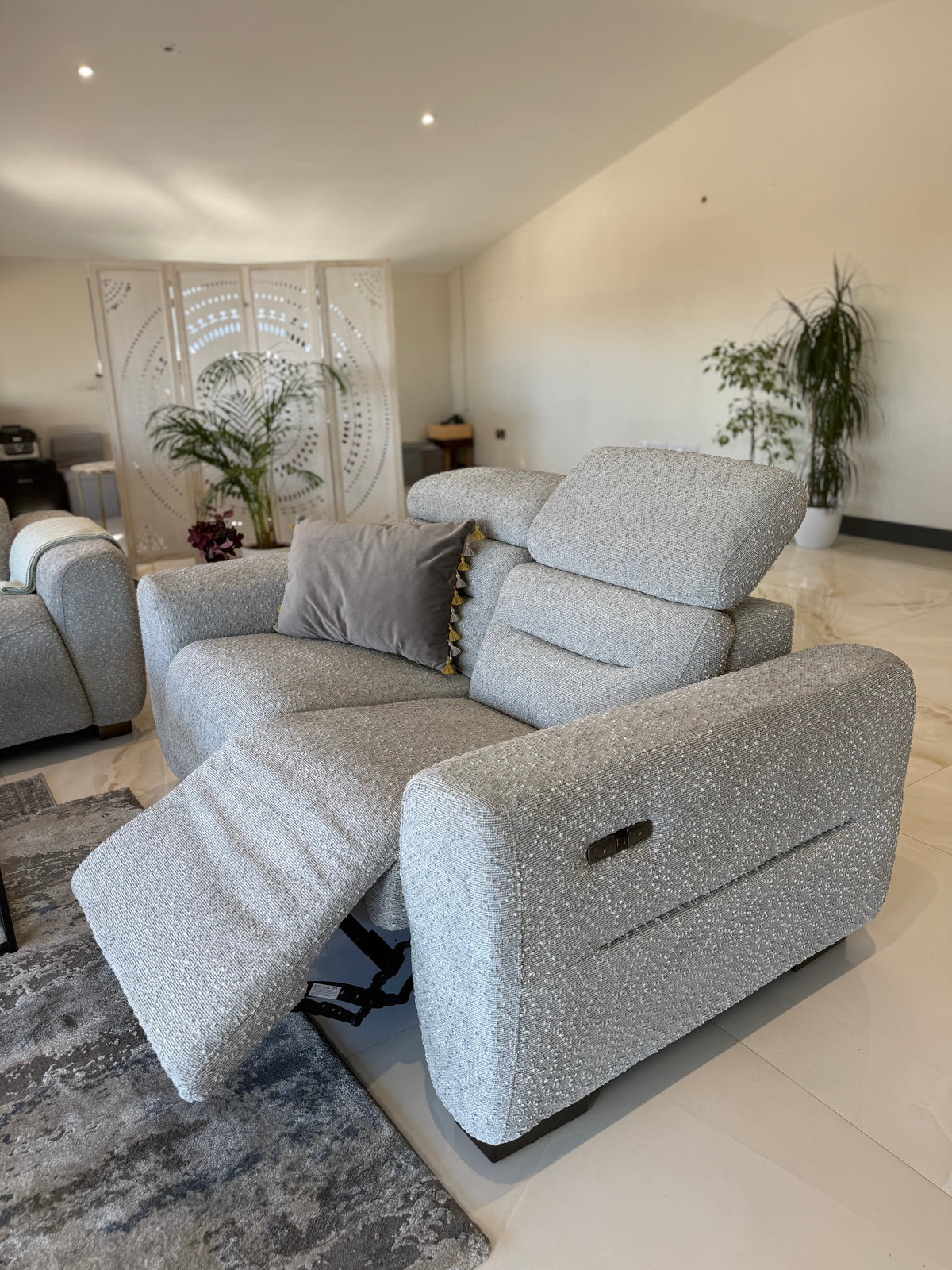 Tokyo Electric Recliner Grey Sofa