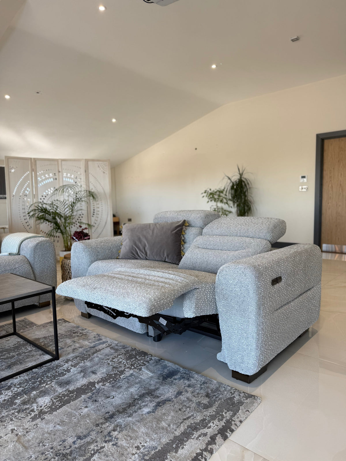 Tokyo Electric Recliner Grey Sofa