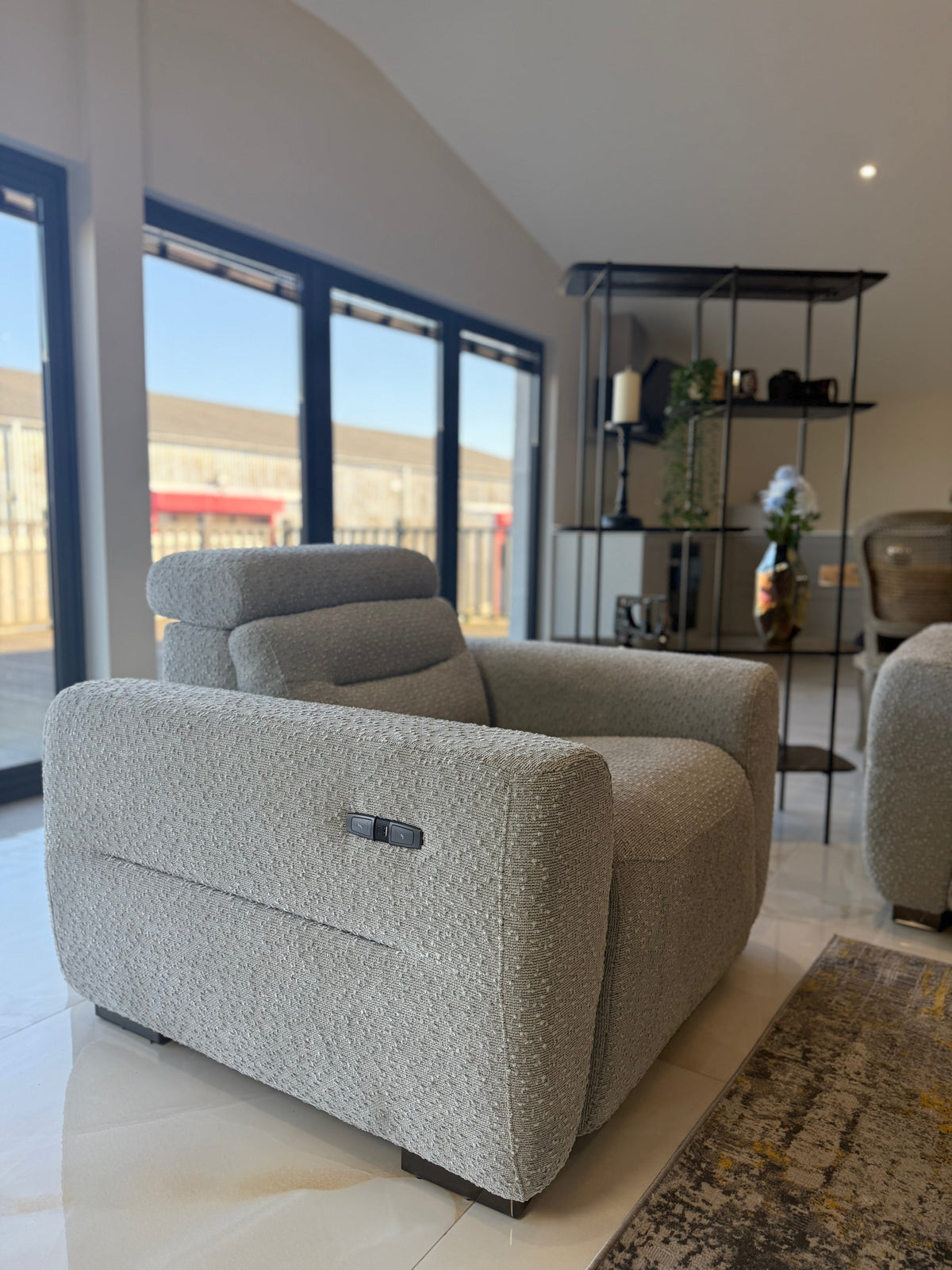 Tokyo Electric Recliner Grey Armchair Armchair