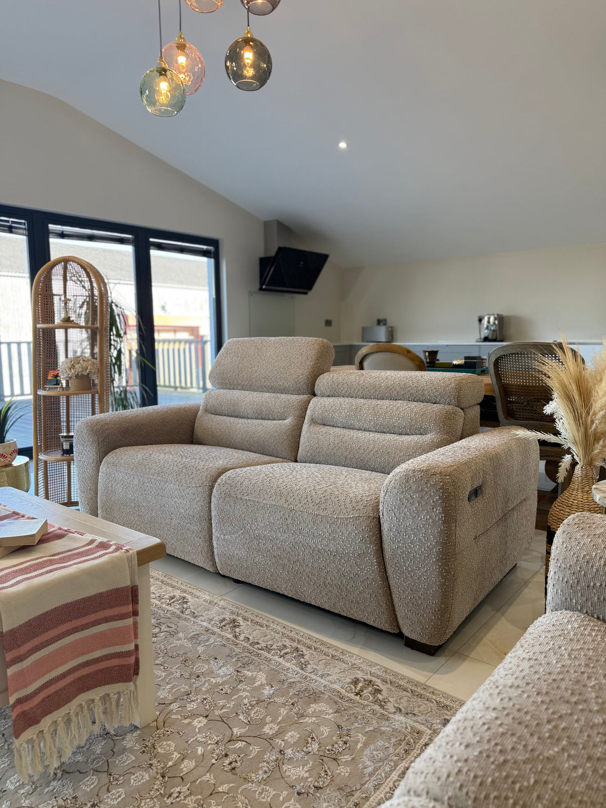 Tokyo Electric Recliner Beige 3 Seater 3 Seater