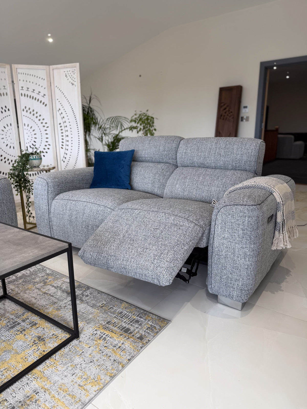 Toronto Electric Recliner Grey Sofa