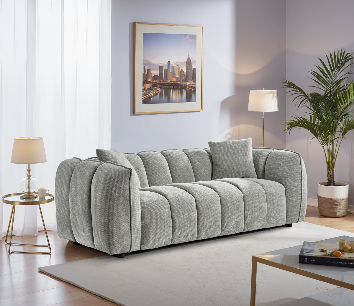 Venice Sofa Grey 3 Seater 3 Seater