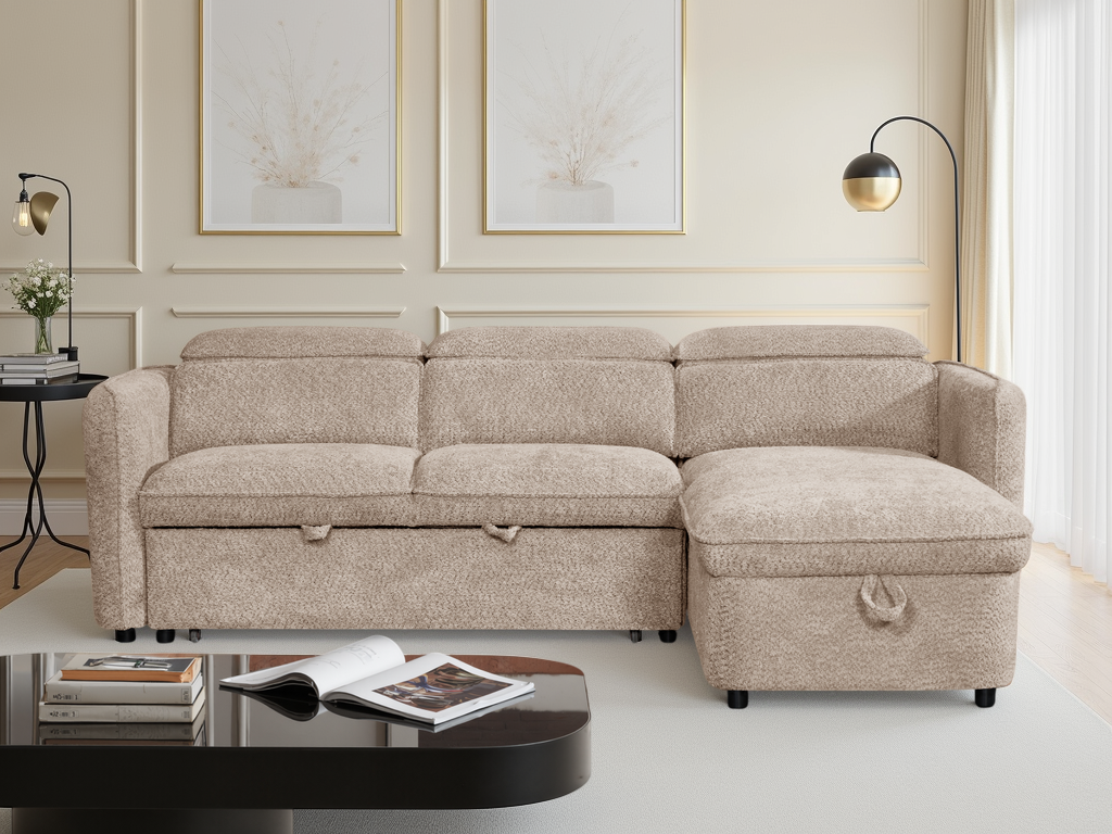 Capri Sofabed Beige Universal Corner