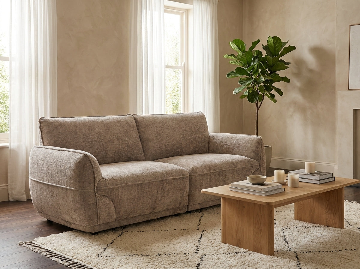Angelo Beige Sofa - 3 Seater