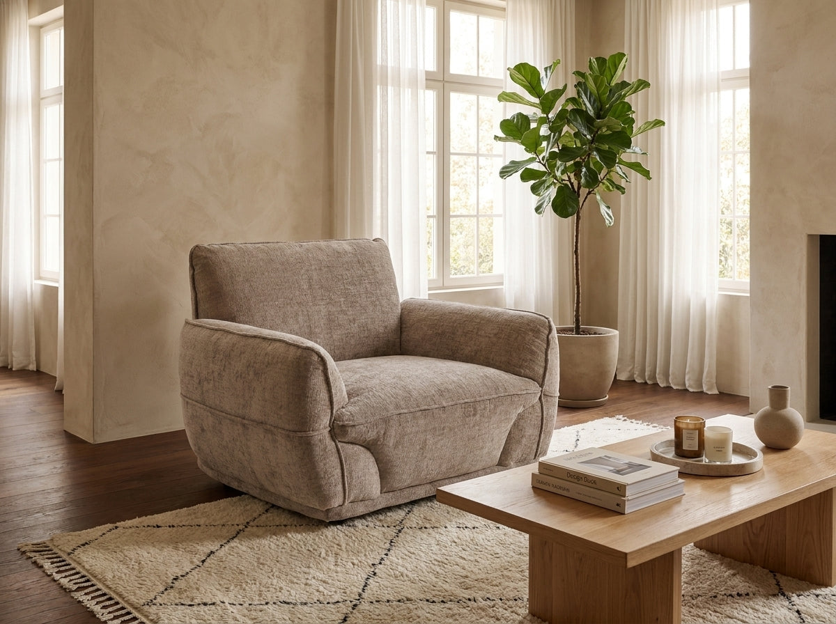 Angelo Beige Sofa - Armchair