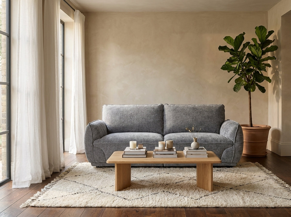 Angelo Grey Sofa - 3 Seater