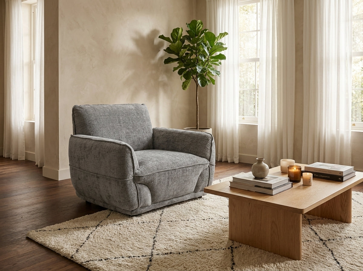 Angelo Grey Sofa - Armchair